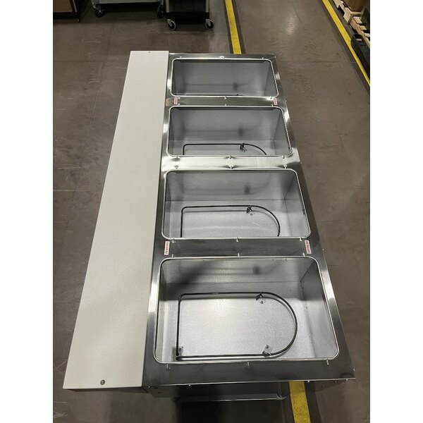 Scratch and Dent Advance Tabco HF-4E-120 Four Pan Electric Steam Table with Undershelf - Open Well, 120V