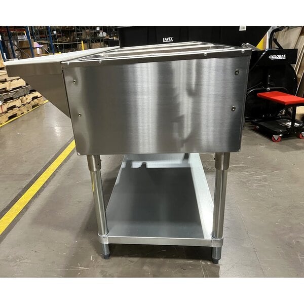 Scratch and Dent Advance Tabco HF-3G Liquid Propane Three Pan Powered Hot Food Table - Open Well