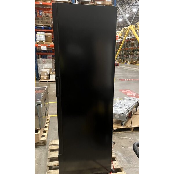 Scratch and Dent Beverage-Air MT23-1B-18 29 1/2" Marketeer Series Black Refrigerated Glass Door Merchandiser with Left Hinged Door and LED Lighting