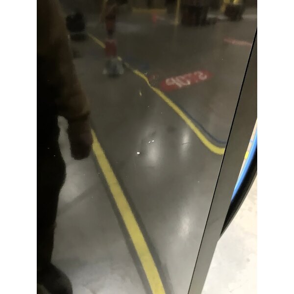 Scratch and Dent MainStreet Equipment GMC-23 28" Black Swing Glass Door Merchandiser Refrigerator - 120V