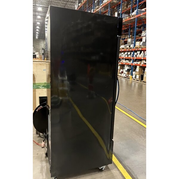 Scratch and Dent MainStreet Equipment GMC-23 28" Black Swing Glass Door Merchandiser Refrigerator - 120V