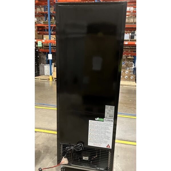 Scratch and Dent MainStreet Equipment GMC-23 28" Black Swing Glass Door Merchandiser Refrigerator - 120V