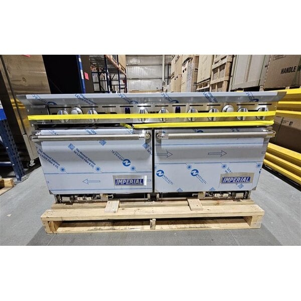 Scratch and Dent Imperial Range Pro Series IR-6-G24-CC Natural Gas 6 Burner 60" Range with 24" Griddle and 2 Convection Ovens - 292,000 BTU