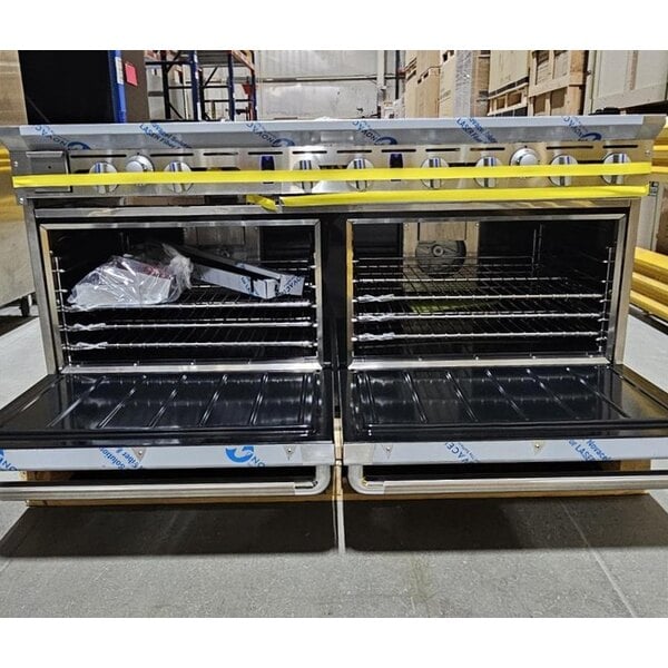 Scratch and Dent Imperial Range Pro Series IR-6-G24-CC Natural Gas 6 Burner 60" Range with 24" Griddle and 2 Convection Ovens - 292,000 BTU