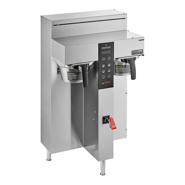 Scratch and Dent Fetco CBS-1242 Plus Series Twin Automatic Digital Coffee Brewer With Metal Brew Basket - 208/240V, 4600W