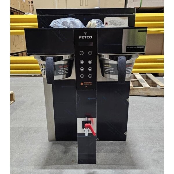 Scratch and Dent Fetco CBS-1242 Plus Series Twin Automatic Digital Coffee Brewer With Metal Brew Basket - 208/240V, 4600W