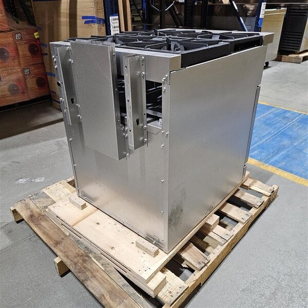 Scratch and Dent Cooking Performance Group S24-L Liquid Propane 4 Burner 24" Range with Space Saver Oven - 150,000 BTU