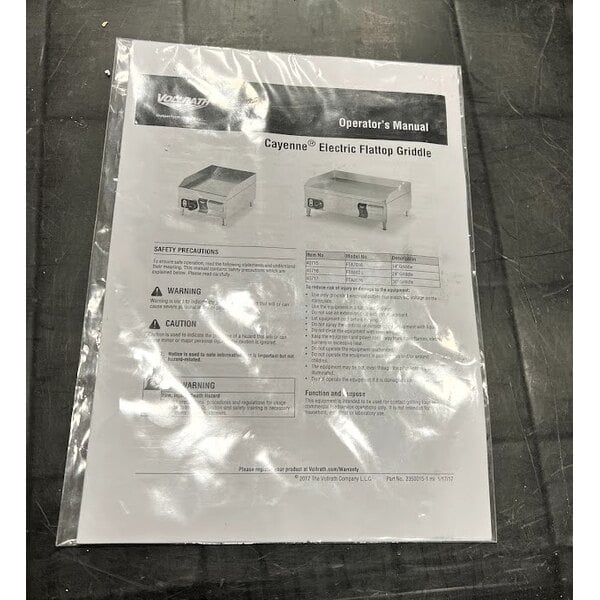 Scratch and Dent Vollrath 40716 Cayenne 24" Thermostatic Electric Griddle 220V