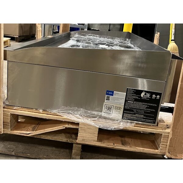 Scratch and Dent Cooking Performance Group GT-CPG-48-NL 48" Gas Countertop Griddle with Flame Failure Protection and Thermostatic Controls - 120,000 BTU