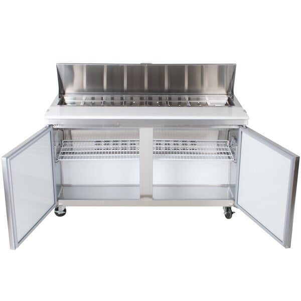 Scratch and Dent Avantco APT-60-HC 60" 2 Door Refrigerated Sandwich Prep Table