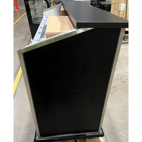 Scratch and Dent Advance Tabco AMD-6B 74" Heavy-Duty Portable Bar with Stainless Steel Doors and Interior