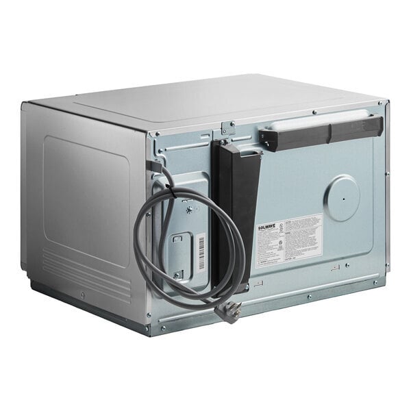 Scratch and Dent Solwave Stackable Commercial Microwave with Large 1.2 cu. ft. Interior and Push Button Controls - 2,100W, 208/240V