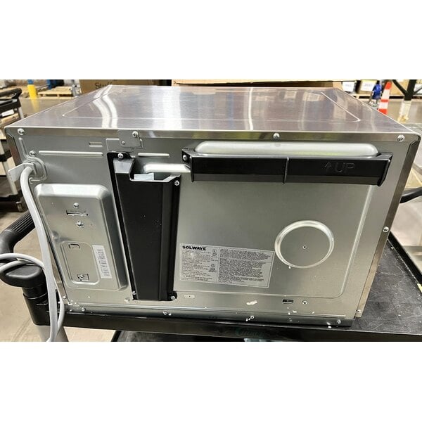 Scratch and Dent Solwave Stackable Commercial Microwave with Large 1.2 cu. ft. Interior and Push Button Controls - 2,100W, 208/240V
