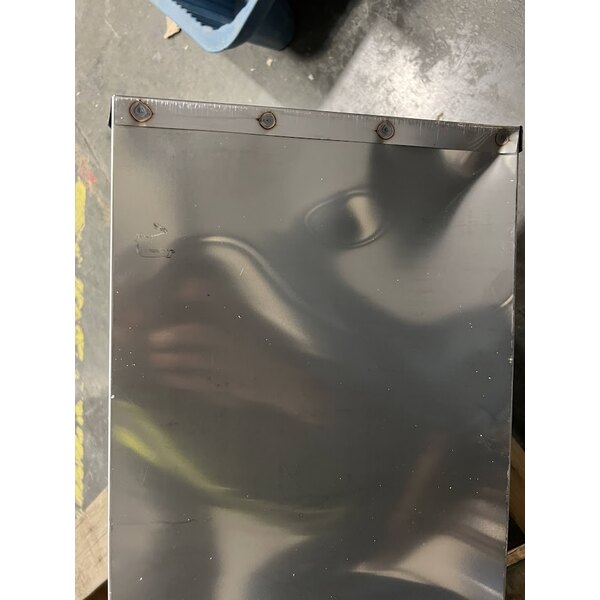 Scratch and Dent Bobrick B-3803 TrimLineSeries Recessed Rectangular Paper Towel Dispenser / Trash Can