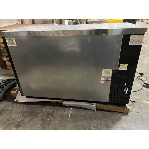 Scratch and Dent Beverage-Air BB58HC-1-GS-B 59" Black Counter Height Sliding Glass Door Back Bar Refrigerator