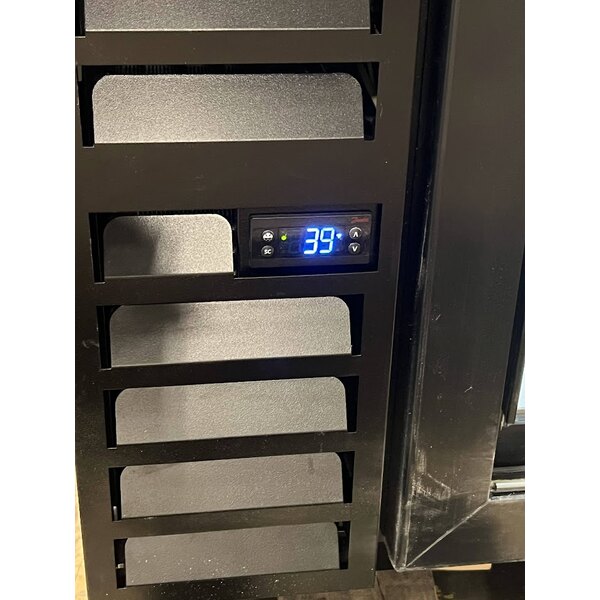 Scratch and Dent Beverage-Air BB58HC-1-GS-B 59" Black Counter Height Sliding Glass Door Back Bar Refrigerator