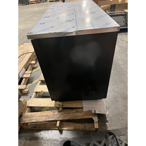 Scratch and Dent Beverage-Air BB58HC-1-GS-B 59" Black Counter Height Sliding Glass Door Back Bar Refrigerator