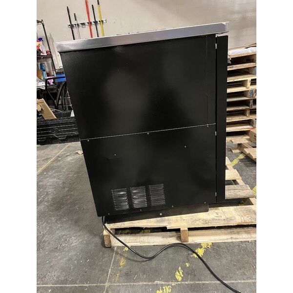 Scratch and Dent Beverage-Air BB58HC-1-GS-B 59" Black Counter Height Sliding Glass Door Back Bar Refrigerator