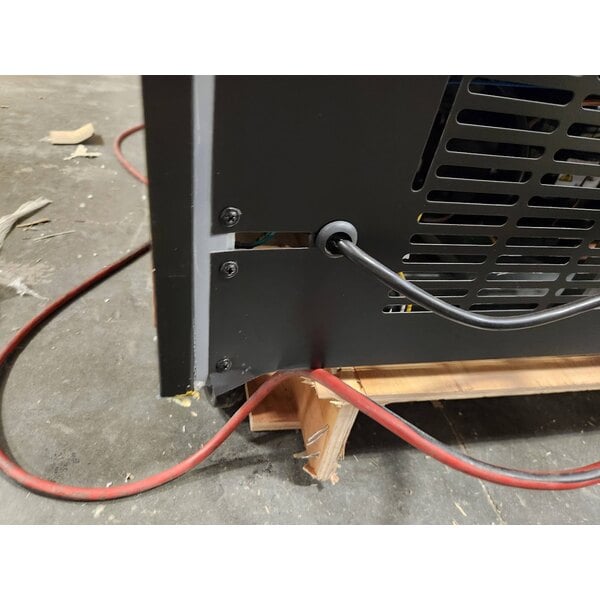 Scratch and Dent Avantco GDC-49-HC 53" Black Customizable Swing Glass Door Merchandiser Refrigerator with LED Lighting