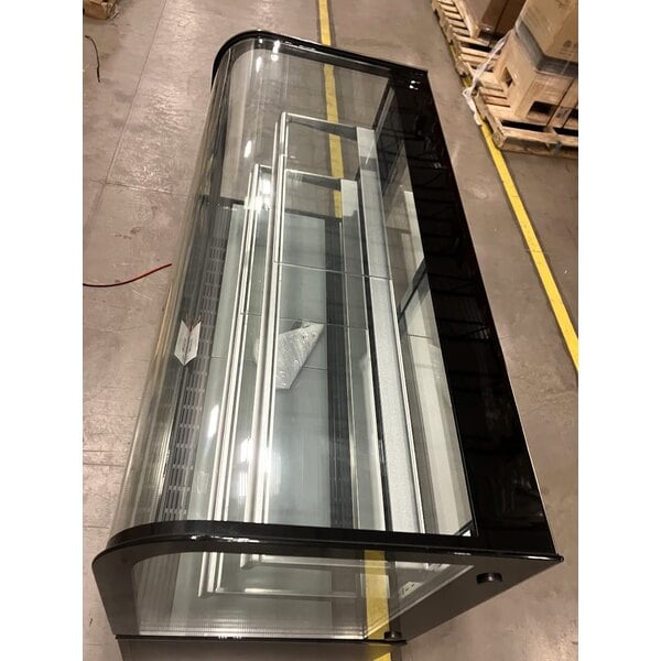 Scratch and Dent Avantco BC-60-HC 60" Curved Glass Black Refrigerated Bakery Display Case
