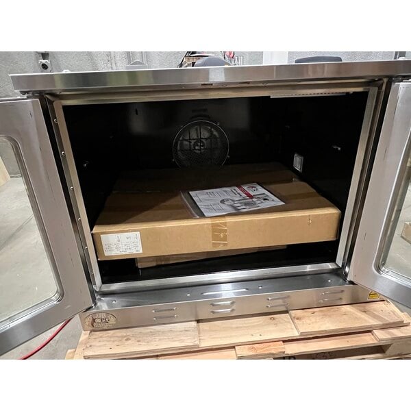 Scratch and Dent Cooking Performance Group FEC-100-D Single Deck Standard Depth Full Size Electric Convection Oven - 240V, 1 Phase, 11.9 kW