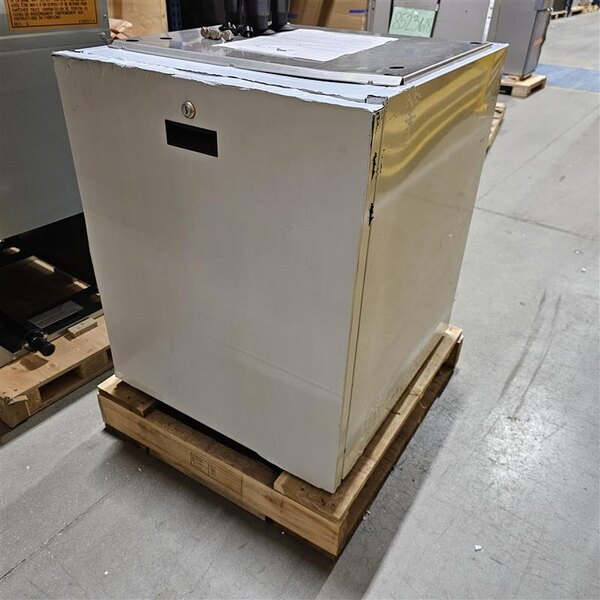 Scratch and Dent Scotsman HST21-A 21 1/2" x 23 3/4" Enclosed Stainless Steel Ice Dispenser Stand with Door