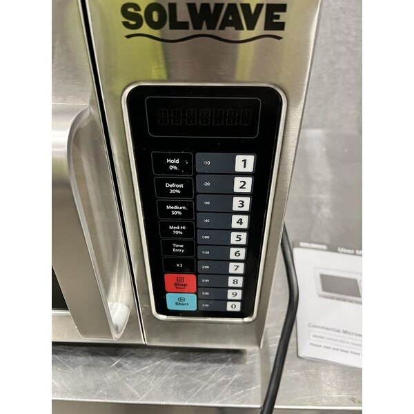 Scratch and Dent Solwave Stackable Commercial Microwave with Large 1.2 cu. ft. Interior and Push Button Controls - 1,200W, 120V