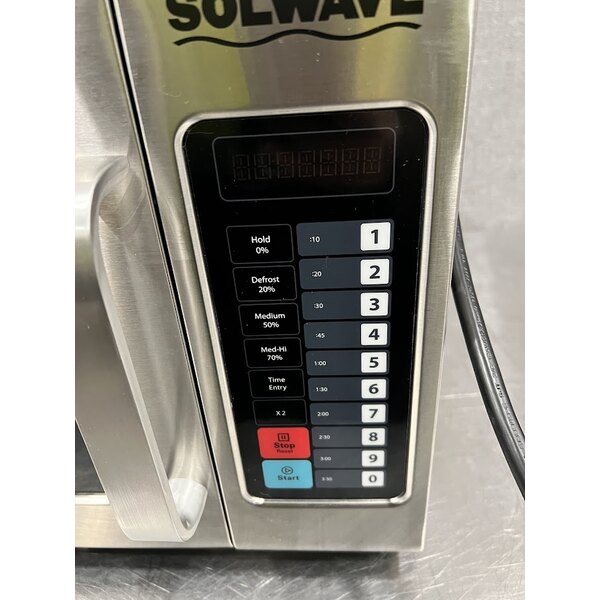Scratch and Dent Solwave Stackable Commercial Microwave with Large 1.2 cu. ft. Interior and Push Button Controls - 1,200W, 120V