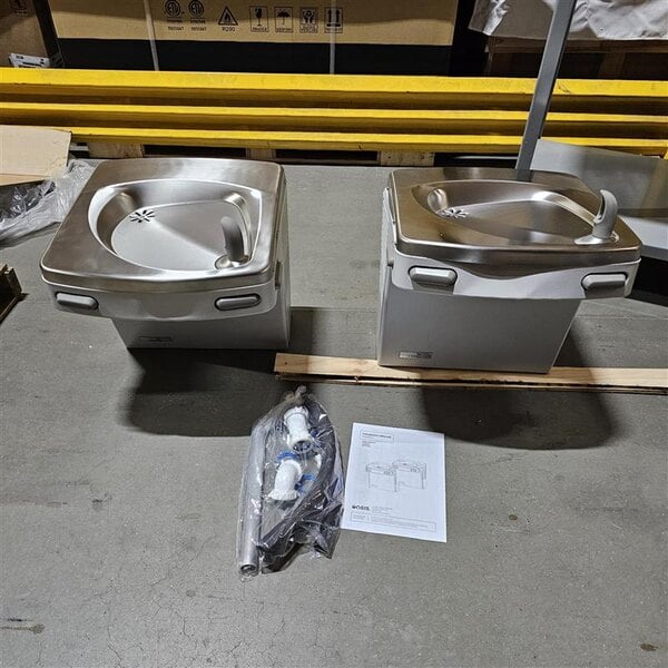 Scratch and Dent Oasis 506232 PG8ACSL Versacooler II 8 GPH Greystone Bi-Level Drinking Fountain - 115V - Chilled