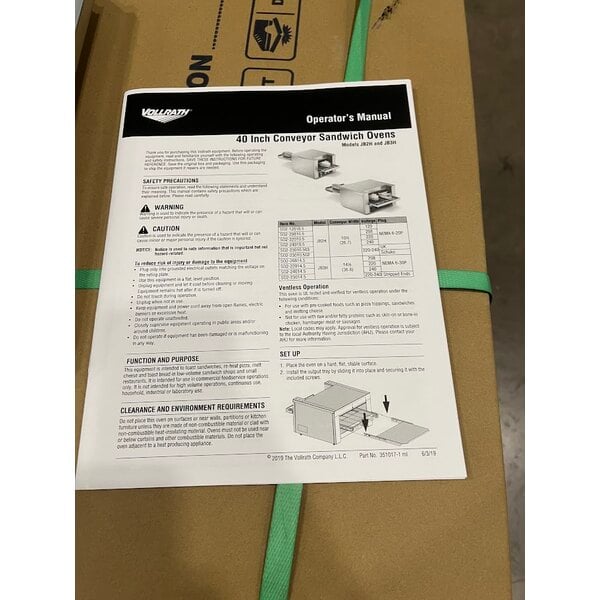 Scratch and Dent Vollrath SO2-20814.5 JB3H 40" Ventless Countertop Conveyor Oven with 14 1/2" Wide Belt - 3600W, 208V