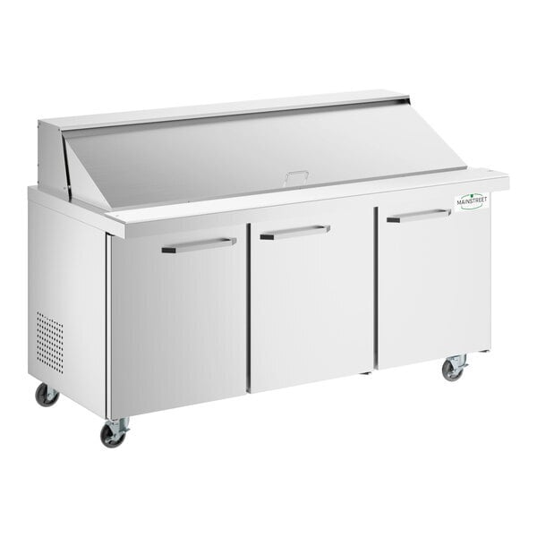 Scratch and Dent MainStreet Equipment 70" Mega Top 3 Door Refrigerated Sandwich Prep Table
