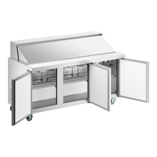 Scratch and Dent MainStreet Equipment 70" Mega Top 3 Door Refrigerated Sandwich Prep Table