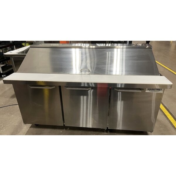 Scratch and Dent MainStreet Equipment 70" Mega Top 3 Door Refrigerated Sandwich Prep Table