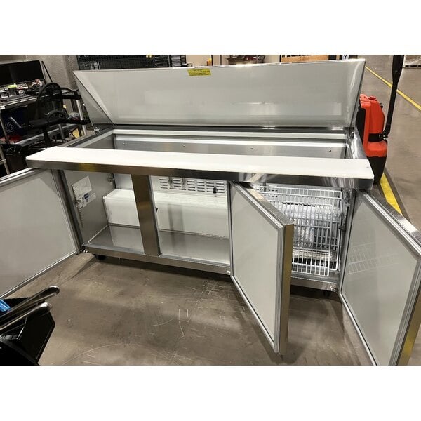 Scratch and Dent MainStreet Equipment 70" Mega Top 3 Door Refrigerated Sandwich Prep Table