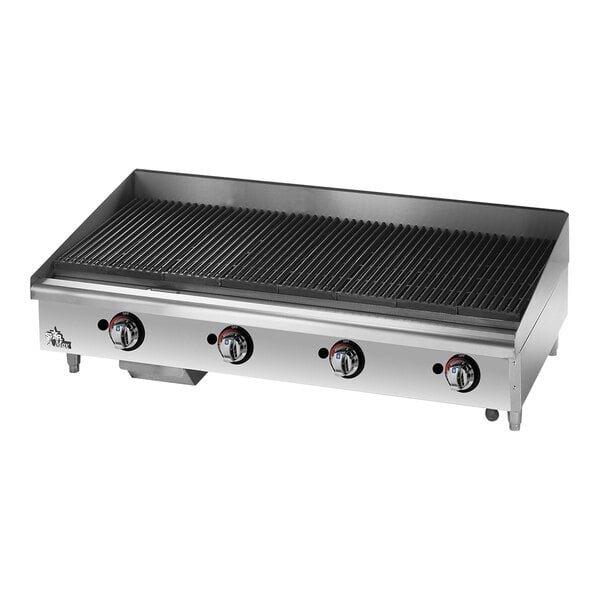 Scratch and Dent Star Star-Max 6048CBF 48" Gas Countertop Lava Briquette Charbroiler - 160,000 BTU