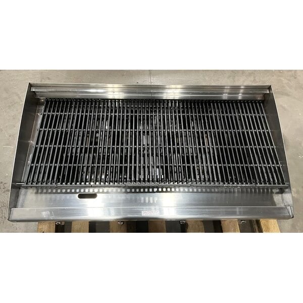 Scratch and Dent Star Star-Max 6048CBF 48" Gas Countertop Lava Briquette Charbroiler - 160,000 BTU