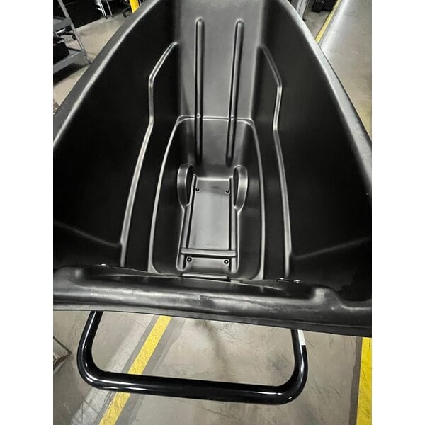 Scratch and Dent Lavex 1 Cubic Yard Black Light-Duty Tilt Truck / Trash Cart (850 lb. Capacity)