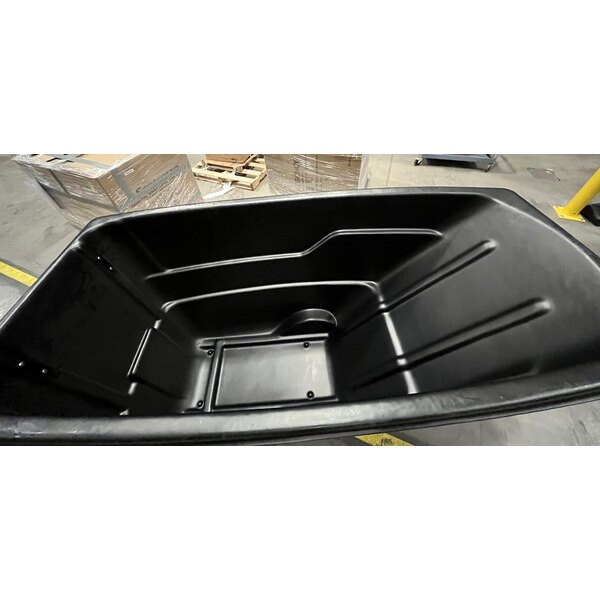 Scratch and Dent Lavex 1 Cubic Yard Black Light-Duty Tilt Truck / Trash Cart (850 lb. Capacity)