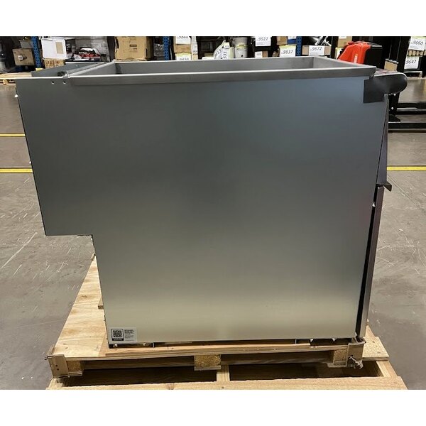 Scratch and Dent Avantco F5-ES-N 65-70 lb. Natural Gas Stainless Steel Floor Fryer - 100,000 BTU