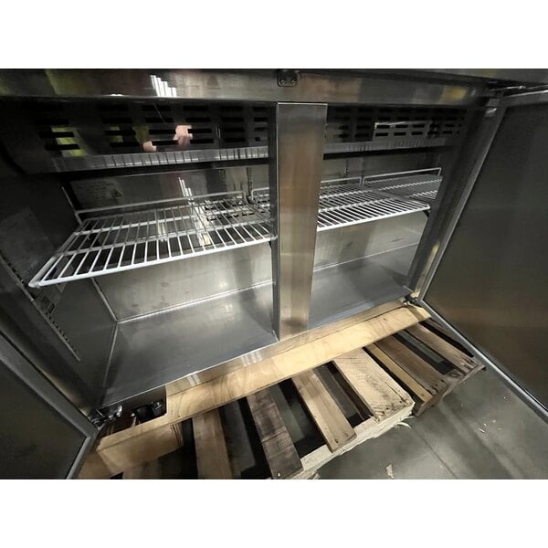 Scratch and Dent Avantco SS-PT-71-HC 70" 3 Door Stainless Steel Refrigerated Sandwich Prep Table