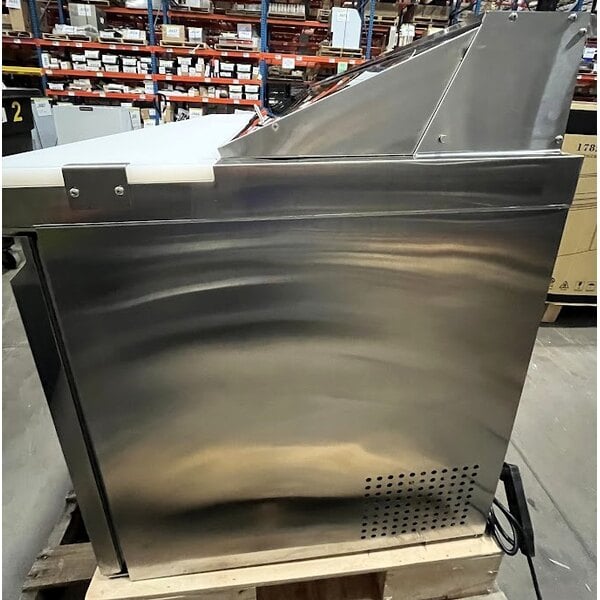 Scratch and Dent Avantco SS-PT-71-HC 70" 3 Door Stainless Steel Refrigerated Sandwich Prep Table