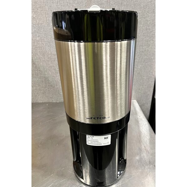 Scratch and Dent Fetco L4D-15 Luxus 1.5 Gallon Stainless Steel Coffee Server with Stand
