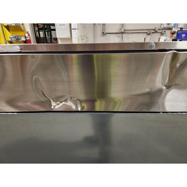 Scratch and Dent True TPP-AT2-93-HC 93 1/2" 3 Door Refrigerated Pizza Prep Table with 2 Lids