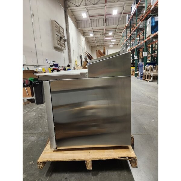 Scratch and Dent True TPP-AT2-93-HC 93 1/2" 3 Door Refrigerated Pizza Prep Table with 2 Lids