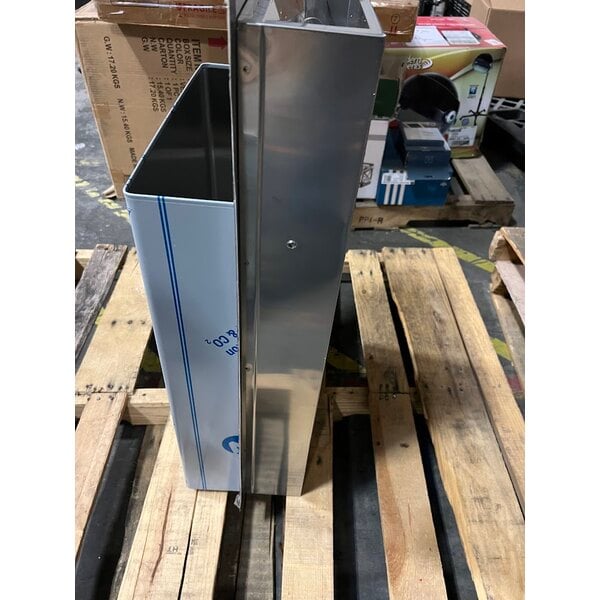 Scratch and Dent Bobrick B-3644 Stainless Steel Recessed Rectangular Trash Can