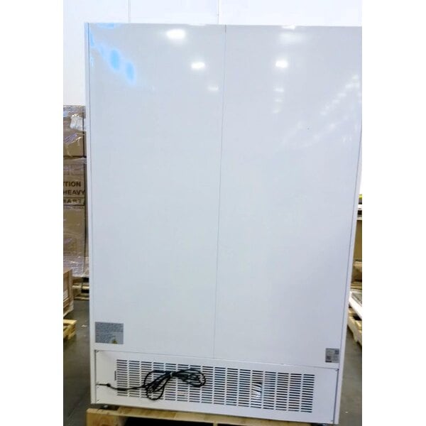 Scratch and Dent Avantco GDS-47-HC 53 1/8" White Customizable Sliding Glass Door Merchandiser Refrigerator with LED Lighting