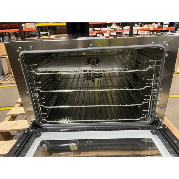 Scratch and Dent Cadco Anna OV-023 4-Shelf Half Size Medium-Duty Manual Countertop Convection Oven - 208-240V