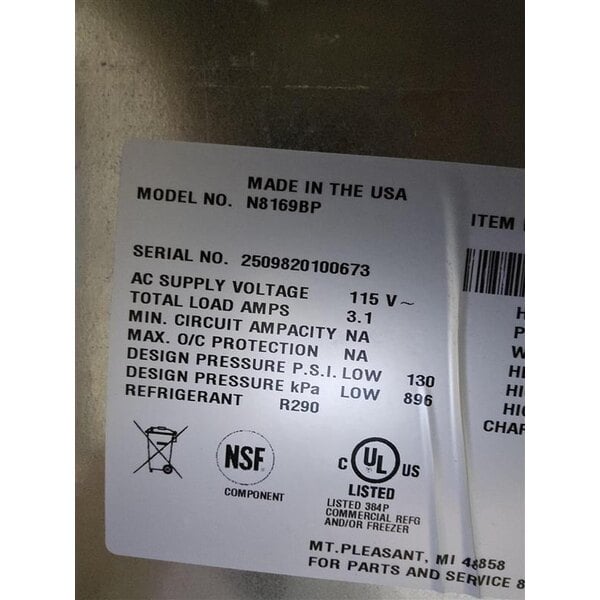 Scratch and Dent Delfield N8169BP Five Pan Drop In Refrigerated Cold Food Well