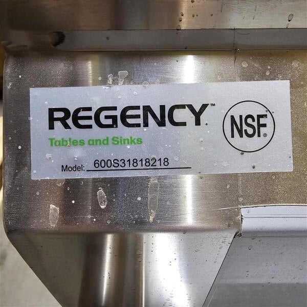 Scratch and Dent Regency 94" 16 Gauge Stainless Steel Three Compartment Commercial Sink with Cross Bracing and 2 Drainboards - 18" x 18" x 14" Bowls