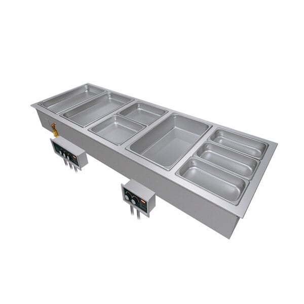 Scratch and Dent Hatco HWBI-5 Five Compartment Modular / Ganged Drop In Hot Food Wells - 208V, 1 Phase